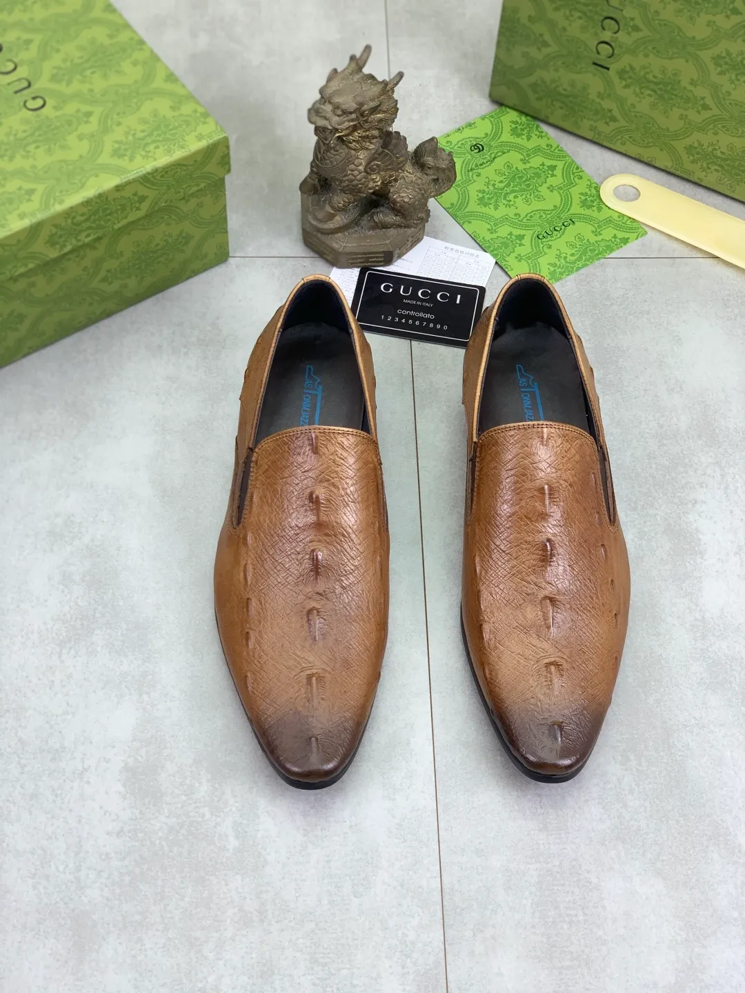 Men's Men's Shoes 💰P500 [New Style] 💰💎💎💎 [Gucci] GUCCI high-end men's formal business leather shoes, original order 1:1! Original imported high-end calfskin, original metal buckle, imported first-layer pigskin lining for feet, original high-end outsole, men's shoe size: 38-44